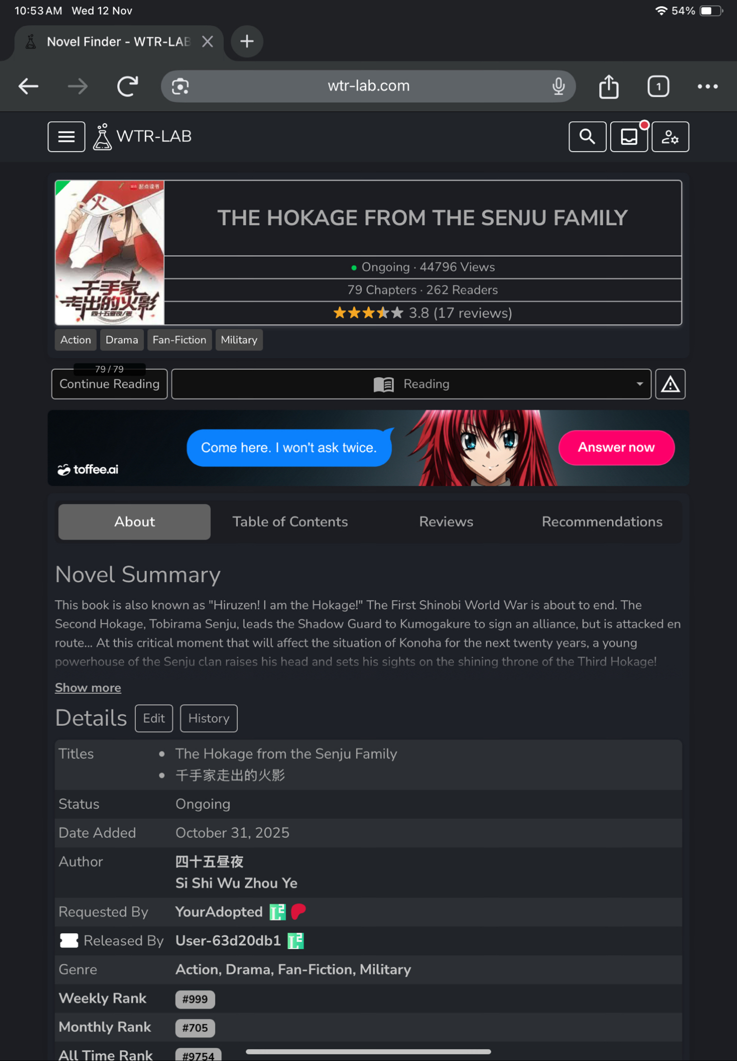 Naruto: The Hokage Who Came From The Senju Clan - Jintl - WebNovel